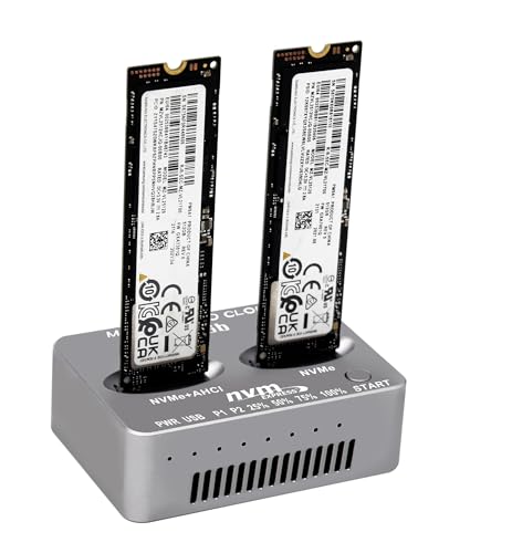Duplicateur M2 NVMe pour cloner sans PC un SSD M.2 PCIe double baie station USB C 20G