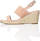 pink wedge boots  Amazon-Marke: find. Wedge Leather Espadrille Peeptoe Sandalen, Pink), 38 EU