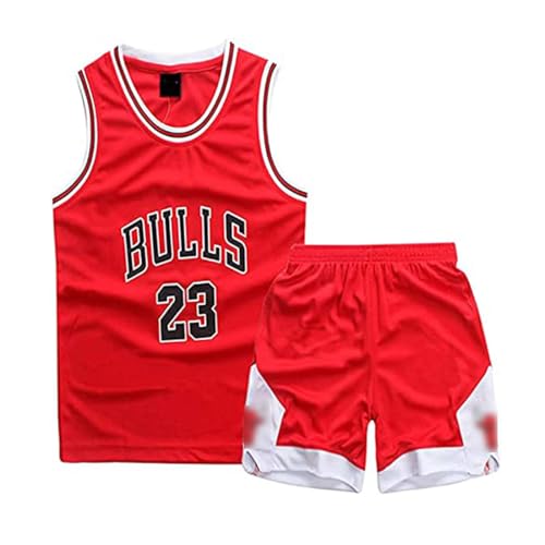 DJKTTMKW Basketball Trikot Kinder (Rot, 9-10 Jahre)