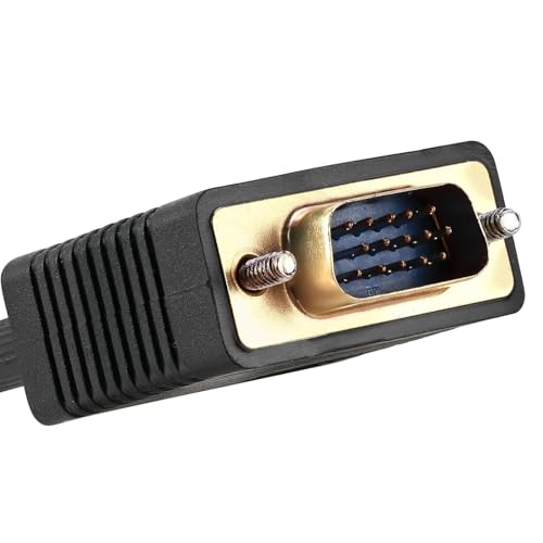 Image of ETZIN VGA Splitter Cable 1 Male to 2 Female Adapter Monitor Y Splitter Cable 25cm Black Can't Connect Two at The Same time TD-1303CC