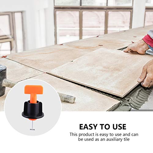 Espaçadores ajustáveis de nivelamento de azulejo reutilizáveis Tehaux pacote com 50, nivelamento de