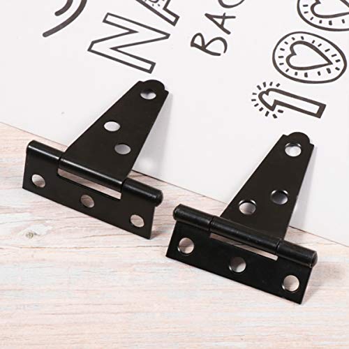 Doitool 2Pcs Black T Strap Hinges Heavy Duty Gate Hinges For Wooden Fences Or Metal Gates Iron Rustproof Barn Door Hinges Shed Door Hinges (2 Inch) #TOP5