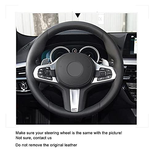 Coprivolante per auto in pelle sintetica PU nera