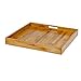 Produktbild #0618 Solides Bambus Tablett mit Handgriffen Tischplatte für Hocker  Serviertablett Holztablett Platte Sitzhocker Beistelltisch