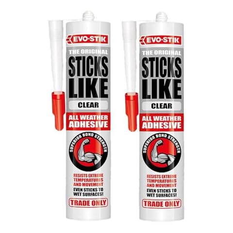 2 x EVO-STIK All Weather Adhesive - Clear 290ml Cover