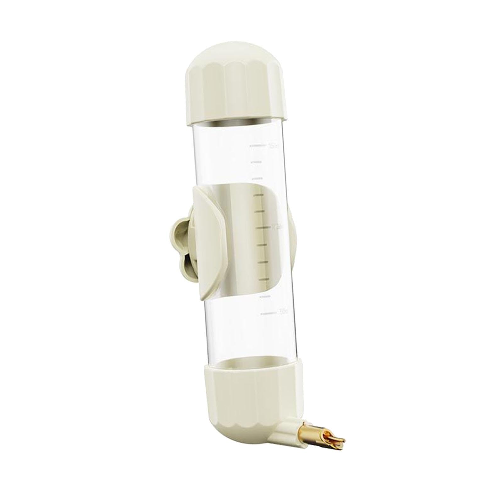 Vogeltränke Spender Automatischer Wassertränker für Sittiche Trinkflasche Futterautomat Aus Robustem PS PP Metall Und Acryl mit Leicht zu Reinigenden, Weiß