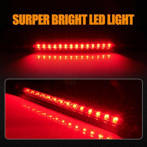 Image of Third 3rd Brake Light LED for 1998-2007 Toyota Land Cruiser, High Mount Rear Brake Lights Assembly for 98-07 Toyota Land Cruiser without Spoiler, Waterproof Center Cab Lamp Stop Light (Red)