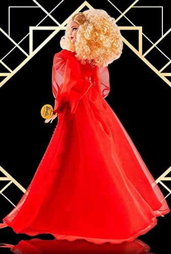 Muñeca Barbie Collector 75 Aniversario con vestido rojo miniatura 2