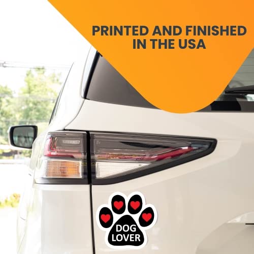 Image of Dog Lover Pawprint Car Magnet 5 Inch, Dog Lover Gift