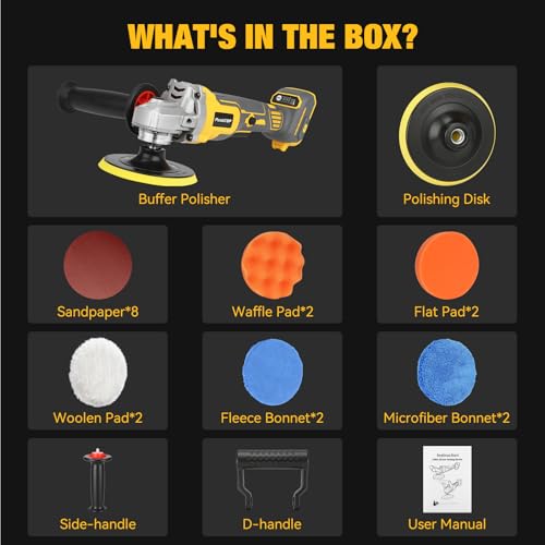 image for PandaTOP Cordless Buffer Polisher for Dewalt 20v Max Battery, Brushles
