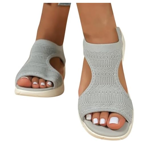 Damen Sandalen, Sandalen Damen - Sommerschuhe Elegant Orthopädische Sportsandalen Bequem Waschbare Barfuss Schuhe Plateausandalen Offene Sommer Schuhe Outdoor Wassersandalen, 39/EU