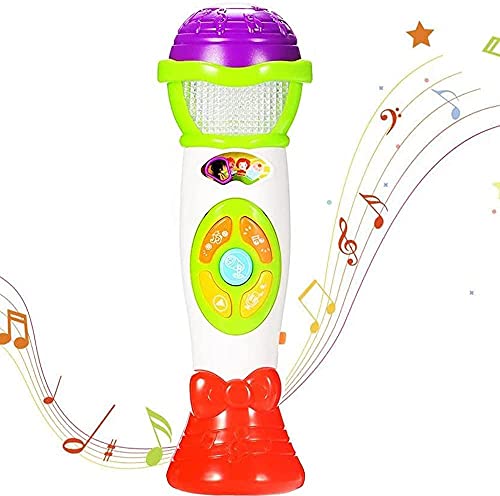ThinkMax Jouet Microphone Enfant, Microphone à Changement de Voix et Enregistrement, Jouet Musicale Éducatif Précoce (Vert)