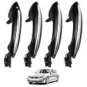FanPaYY 4x Außentürgriffe Für BMW 5er F07 F10 F11 6er F06 F12 F13 7er F01 F02 F03 F04, 51217231931 51217231932 51217231933 51217231934, Externe Türgriffe Vorne Hinten Links Rechts in Schwarz