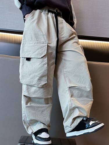 SANGTREE Boys' Classic Cargo Pants Loose Jogging Bottoms, 4-16 Years3