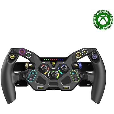 Turtle Beach VelocityOne F-RX Formula Wheel for Xbox Series X|S, Xbox One & Windows PC &ndash; For VelocityOne Race & VelocityOne KD3 Wheelbases, Hall-Effect Clutch Paddles, Magnetic Paddle Shifters, Black
