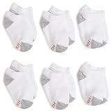 Hanes Ultimate Boys' Low Cut Socks, White/Grey Head, Large