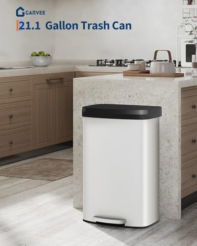 Caneca de basura rectangular acero inoxidable 80 L miniatura 4