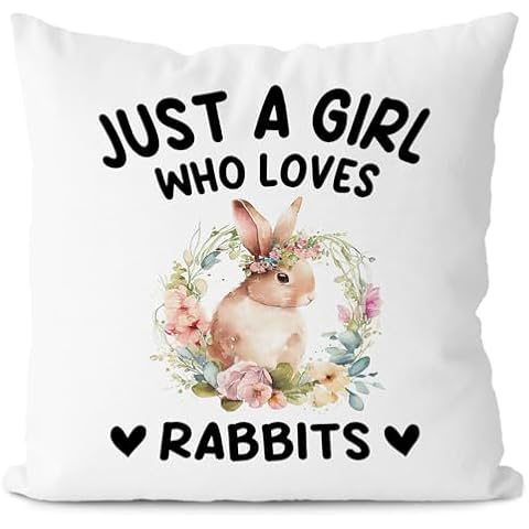 KEUSPI Rabbit Pillow Cover for Girls Cover