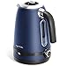Produktbild Taylor Swoden Sinbad-1.7L Wasserkocher Edelstahl mit Temperatureinstellung, Warmhaltefunktion, 2200 W, Temperatur einstellbar, Temperaturanzeigefenster, BPA-frei, blau