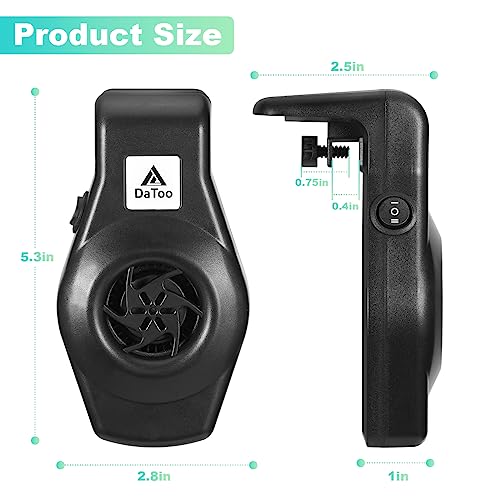 Image of DaToo Mini Aquarium Chiller Small Fish Tank Fan Aquarium Cooling Fan 2-Level Speed Adjustable Aquarium Fan Quiet Aquarium Cooler with Wide Angle Wind Suitable for (1-6Gal) Fish Tank