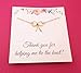 Thank You For Helping Me Tie The Knot - Gold Bow Bridesmaid Necklace