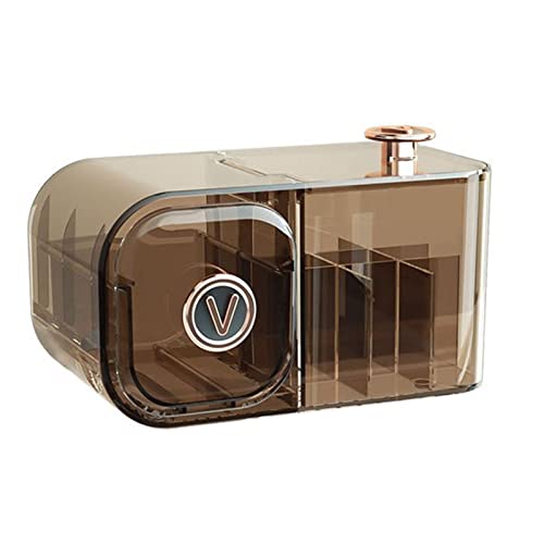 デスクトップ整理ラック化粧品ボックス寮用カバー付きスキンケア製品オーガナイザー化粧品棚メイクアップケース