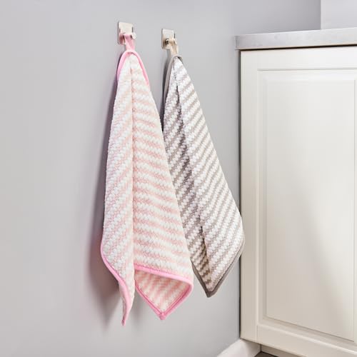 Minky Super Soak Up Tea Towels Grey Pack of 4, Ultra-Absorbent, Powerful High-Density Microfibre, Anti-Bacterial Formulation, Hanging Tag For Easy Storage, Machine Washable - Cosy Home Interiors Minky Super Soak Up Tea Towels Grey Pack of 4, Ultra-Absorbent, Powerful High-Density Microfibre, Anti-Bacterial Formulation, Hanging Tag For Easy Storage, Machine Washable - Image 6