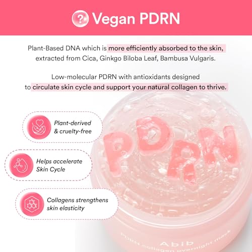 Image of Abib PDRN Collagen Overnight Face Mask Firming Jelly 2.7 fl oz | Korean Sleeping Mask for Rejuvenation | Elasticity Boost & Plumping