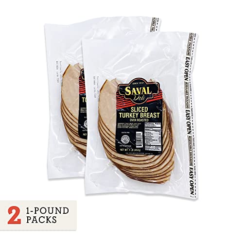 Saval Deli | Turkey Breast, Sliced | Gluten Free | 1 Pound, Pack Of 2 #TOP1