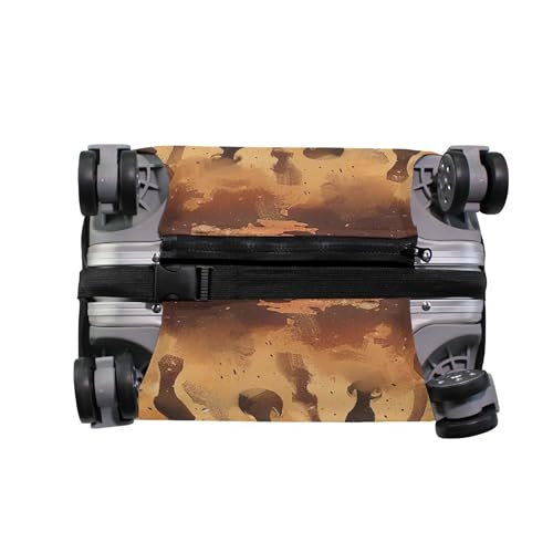 xigua Vintage Western Cowboy Luggage Cover, High Stretch Fabric Zipper Closing Suitcase Protector Washable Travel Suitcase Cover Fits for 29-32 Inch Luggage4