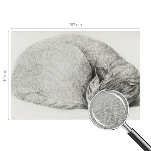 Papel pintado vintage autoadhesivo Tulup de gato acurrucado para decoracion de pared 152x104 cm 5