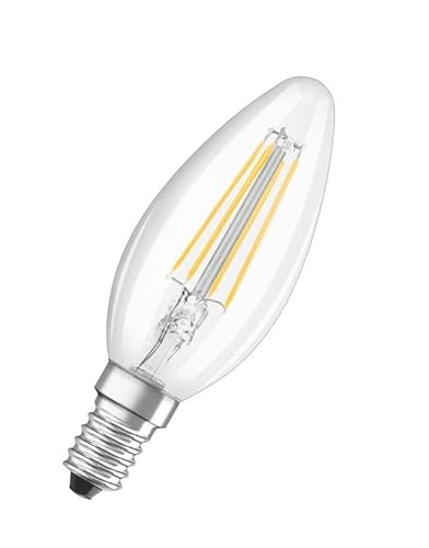 Osram 10er Pack LED Retrofit Classic B Kerzenlampe E14 5W ersetzt 40W, warmweiß 2700K 470lm dimmbar | LED Kerzenlampe | LED Candle | LED E14 | LED Kerzenform