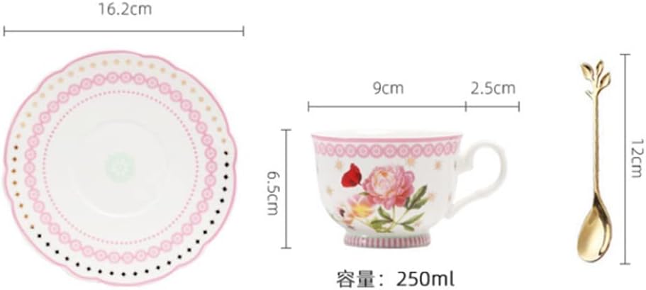 European Ceramic Flower Coffee Cup And Plate Set With Afternoon Tea Set Exquisite Pastoral