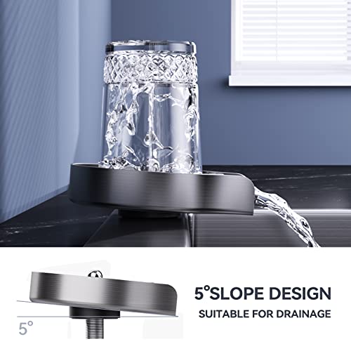 Sinkpro Glass Rinser For Kitchen Sink Faucets, Bottle Cup Cleaning For Kitchen Sink Accessories, Kitchen Gadgets, Stainless Steel Quickly Cup Washer Suitable For Cleaning Baby Bottle, Gun Grey #TOP5