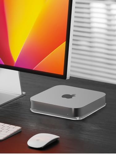 Soporte para Apple 2024 Mac Mini M4 estante de accesorios de TV y muelle de montaje de pared 2