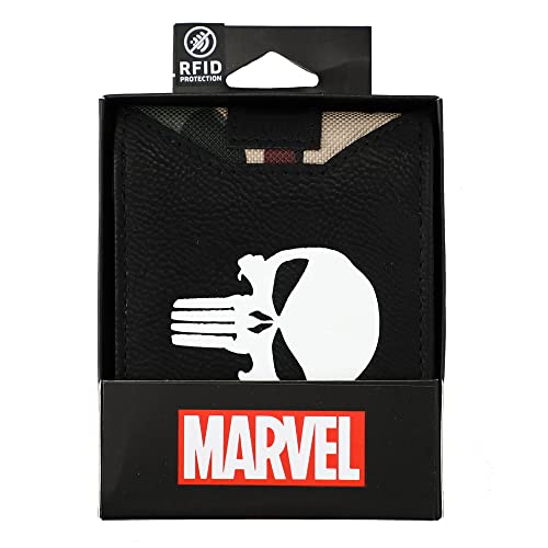 Bioworld Punisher Screen Print and Digital Print PU and Nylon Bifold Wallet3
