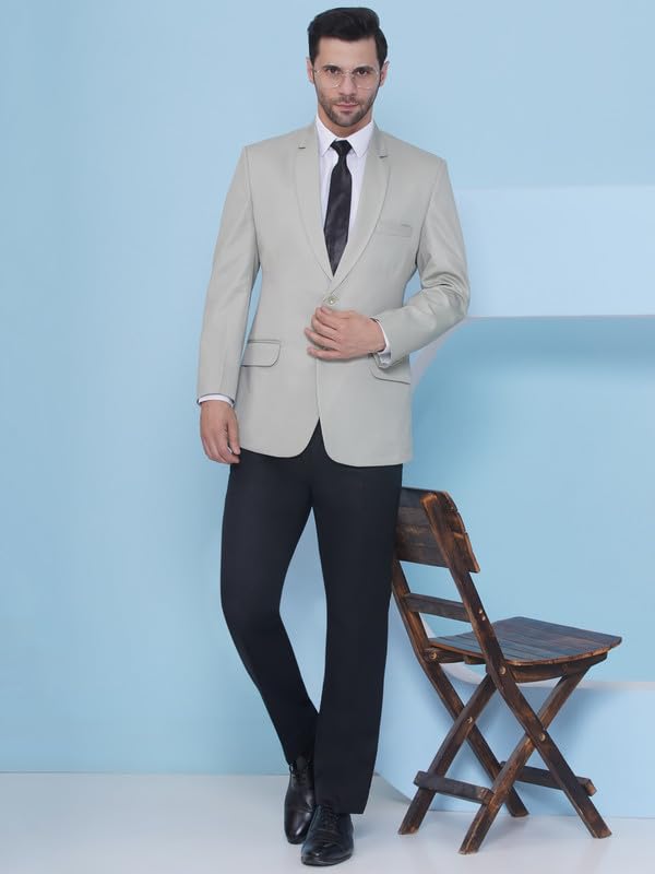 Image of FAVOROSKI Tuxedo Formal Blazers for Men with 2 Pockets | Rayon Slim Fit Single Breasted Blazer | Semi Ethnic Wear Tuxedos | Solid Tuxedo Blazers in Shawl Collar | Blazer for Wedding, Festive, Formal
