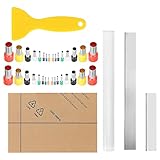 BELOF 37 STÜCKE Tonausstechformen, Ton-Ohrring-Ausstecher, Acryl-Rückwand, Ton-Schaber for Ton-Töpfer-DIY-Herstellung