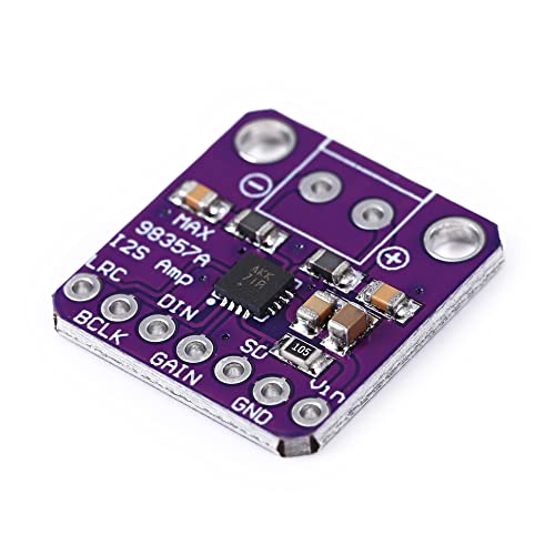 Teyleten Robot Max98357 I2S 3W Class D Amplifier Breakout Interface Dac Decoder Module Filterless Audio Board for Raspberry Pi 5pcs