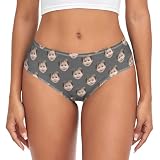 CHIFIGNO Personalizzato Faccia Divertente Foto Donna Biancheria Intima Personalizzata Bikini Mutandine Slip Morbido Regalo Personalizzato per Fidanzata Moglie, 6-grigio, Medium