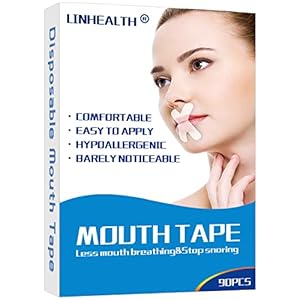 Mouth Tape for Sleeping 90 Count, Sleep Strips for Sleep Apnea, Advanced Gentle Anti Snoring Devices for Less Mouth…
