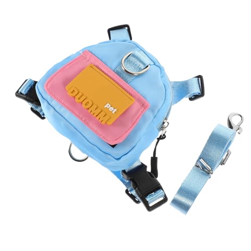 PEPLAYTAL 1Set Dog Backpack Harness for Pets Self Carrier Backpack with Dog Waste Bag Dispenser Durable for Hiking and Daily Walks for Puppies and Dogs