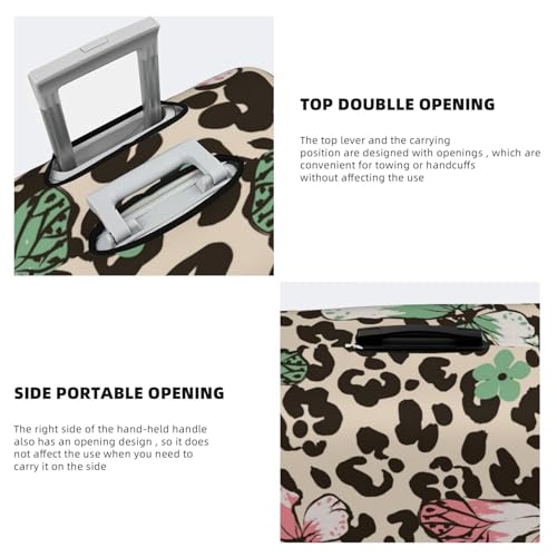 Leopard Dots Luggage Cover Washable Elasticated Luggage Covers for Suitcase TSA Approved Stylish Scratch Resistant Luggage Case Protector4