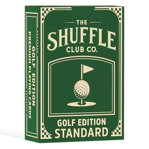 Shuffle Club Co Golf Edition – Golf-Themed Playing Cards – Hand-Illustrated Deck Inspired by Vintage Golf Aesthetics – Premium Poker & Blackjack Cards for Golfers, Collectors & Gift Giving – Pack of 1