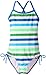 Kanu Surf Big Girls' Sassy One Piece Swimsuit, Blue/Green, 14