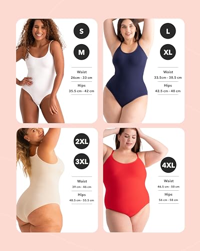 SHAPERMINT Bodysuits for Women - Body Shaper Tummy Control Bodysuit, Shapewear Bodysuits for Women, Scoop Neck Plus Size4
