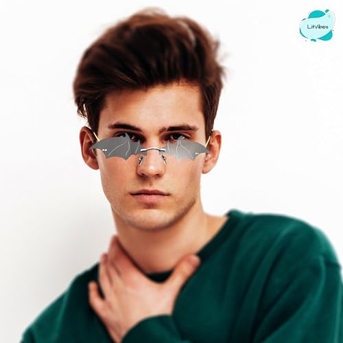 Image of Batman Irregular Shape Non-Polarized Sunglasses Shades Frameless Glasses Eyegear Smartwear Goggles Unique Fashionable Men Women Eyewear For Party Uv 400 Protection For Eyes - Parent