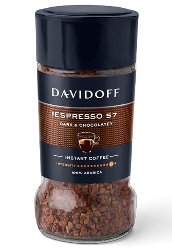 Image of DAVIDOFF Espresso 57 Instant Coffee, 100% Arabica, Vivid & Spicy, Premium Coffee Granules 45g (Product Of Germany) By DECADENT (Espresso 57)