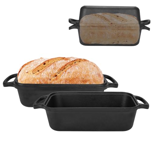 Gusseisen Brotbackform mit Deckel 22,96 cm × 12,78 cm, Bread Pans for Homemade Bread, Heavy Duty Loaf Pans for Baking Bread, Backofen. Durable Loaf Pans for...