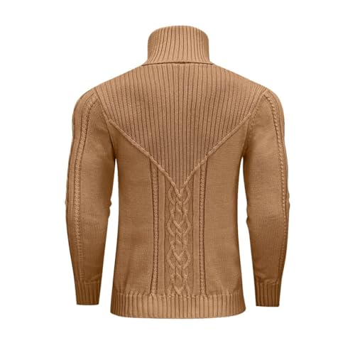 Men's Crewneck Cable Knit Pullover Sweater Slim Fit Chunky Knitwear Heavy Long Sleeve Casual Spring Warm Outfit4
